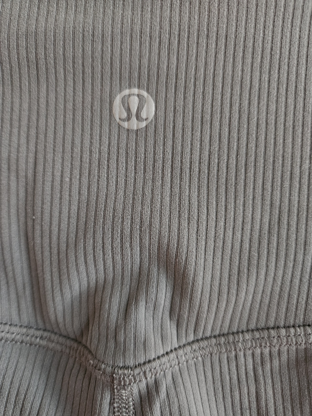 lululemon Ribbed High-Waist Flare Leggings in Light Gray Sz 14